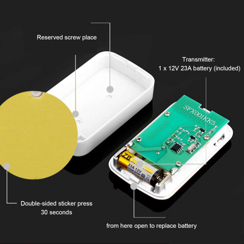 Wireless Doorbell Receiver Transmitter Battery Powered 1