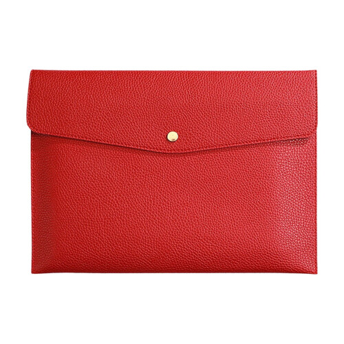 Waterproof Leather Document Pouch A4 with Hand Strap