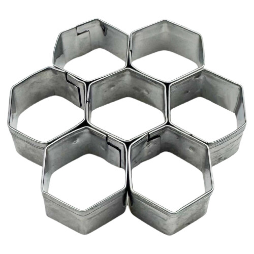 Hexagonal Cookie Cutter,1 set Cavity Mini Hexagonal Shapes Molds for Cookie,Stainless Steels Tiny Hexagonal Cookie Cutters Mold for Baking 1