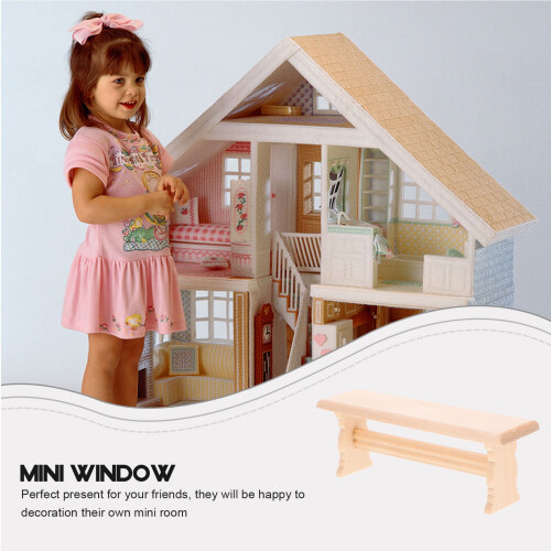 Μινιατούρα Ξύλινο Πάγκο Model1Set Διακοσμητικά Μίνι Έπιπλα Καρέκλας για Κουκλόσπιτο 2