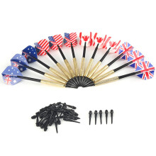 12 Darts 36 Soft Tipes, Soft Tip Darts With National Flag Flights For Electronic Dartboard With 36 Tips