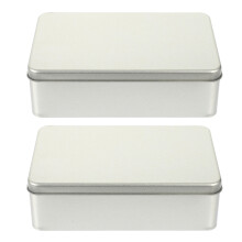 Metal Cookie Storage Box Silver Tinplate with Large Capacity for Kitchen