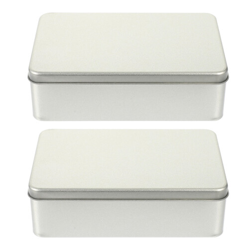 Metal Cookie Storage Box Silver Tinplate with Large Capacity for Kitchen