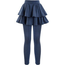 Girls' school uniform leggings with skirt, stretchy and