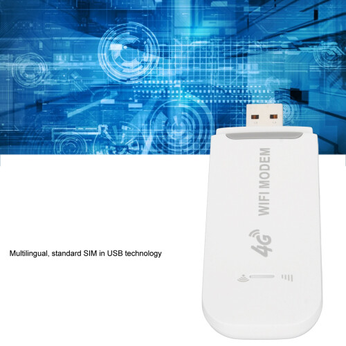 Mobiler LTE 4G USB-Modem WiFi Hotspot Mini-Router, Weiß 2
