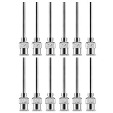12Pcs 38mm Glues Dispensing Needle Tip Metal Needle corrosions Resistant Secure Luer Lock for Various Setting