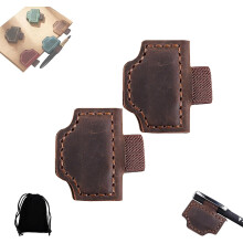 Personalized Magnetic Leather Bookmark with Pen Holder, Dark Brown, 2PCS – Compatible with All Books