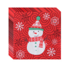 Christmas Snowman Paper Napkins Disposable Napkins Winter Party Luncheon Napkin Decorative for Christmas Winter New Year Party Table Decor, 20pcs