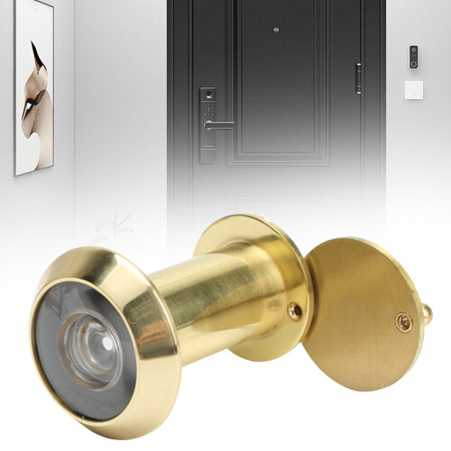 Metal 220 Wide Angle Door Viewer Gold Solid Brass 35-60mm 1