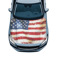 Motorhaubenabdeckung mit amerikanischer Flagge – Stretch-Polyester, 150 x 99 cm, passend für die meisten Limousinen, LKWs, SUVs und Pickups –