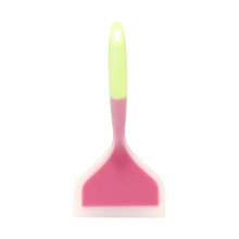 Nonstick Heat Silicone Spatula,Flexible Head for Pan with Soft Rubber Handle,Stainless Steel Kitchen Spatula for Cooking 10.11Inch In D