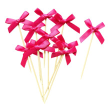 Set Of 10 Beautiful Bowknot Cake Toppers Ornament For Elegant Birthday And Bridal Party Decorations Romance Theme