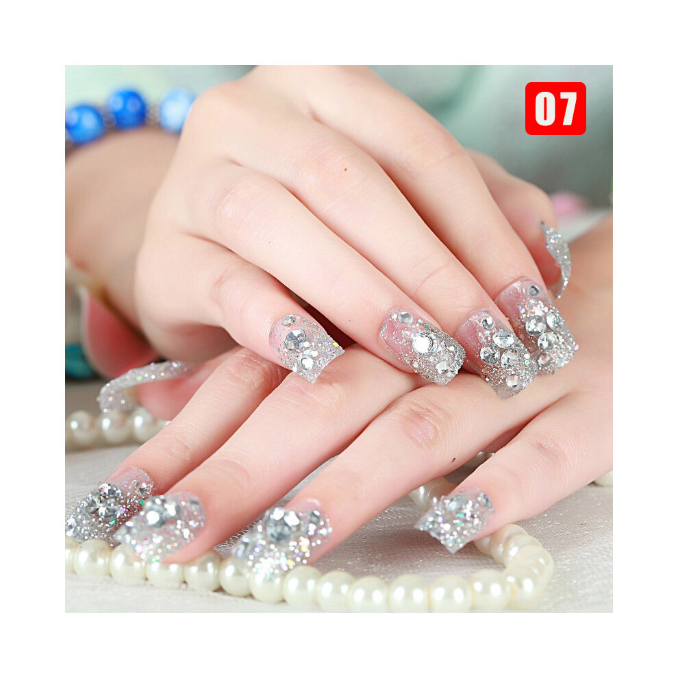 Dachuang Beauty (7) 24Pcs Asterism Fake Nails, Reusable For Manicure