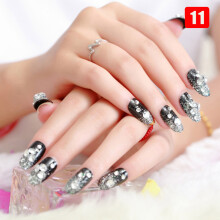 (11) 24pcs Asterism Fake Nails, Reusable for Manicure