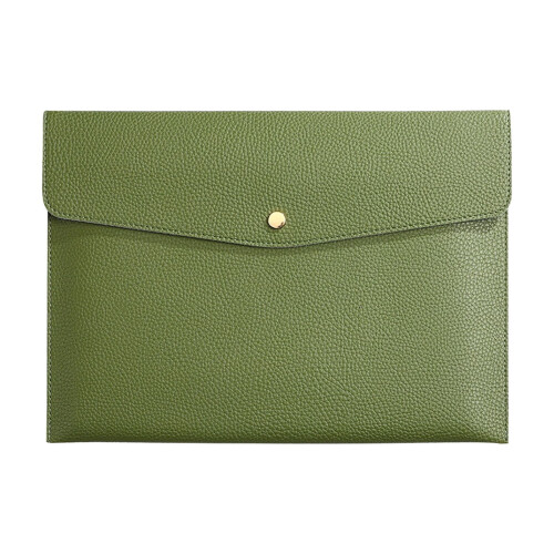 Waterproof Leather A4 Document Pouch with Hand Strap