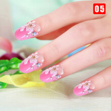 (5) 24pcs Asterism Fake Nails, Reusable for Manicure