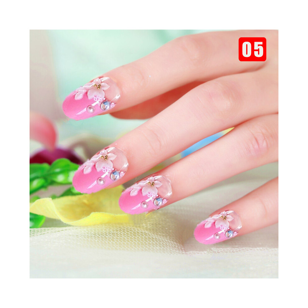 Dachuang Beauty (5) 24Pcs Asterism Fake Nails, Reusable For Manicure