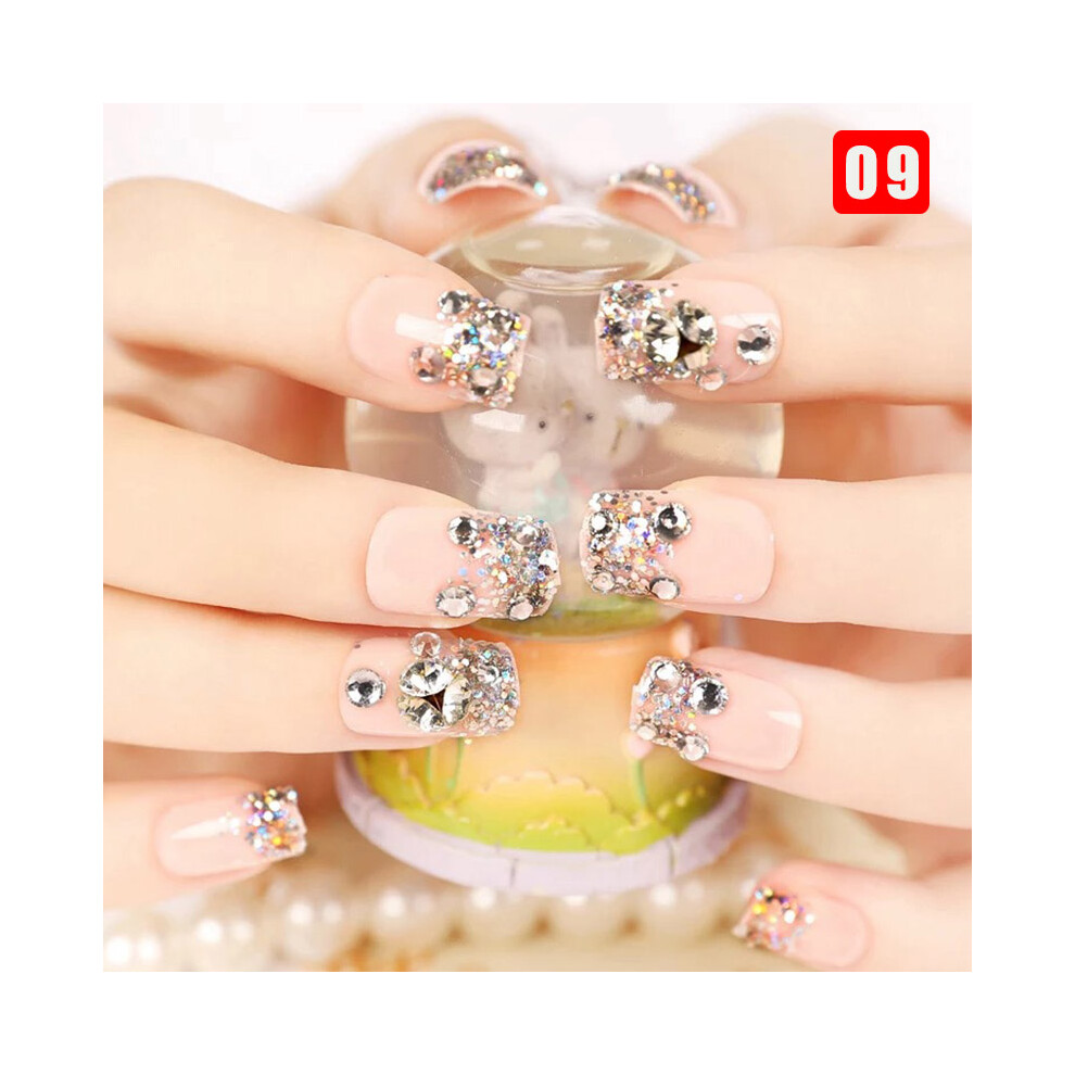 Dachuang Beauty (9) 24Pcs Asterism Fake Nails, Reusable For Manicure