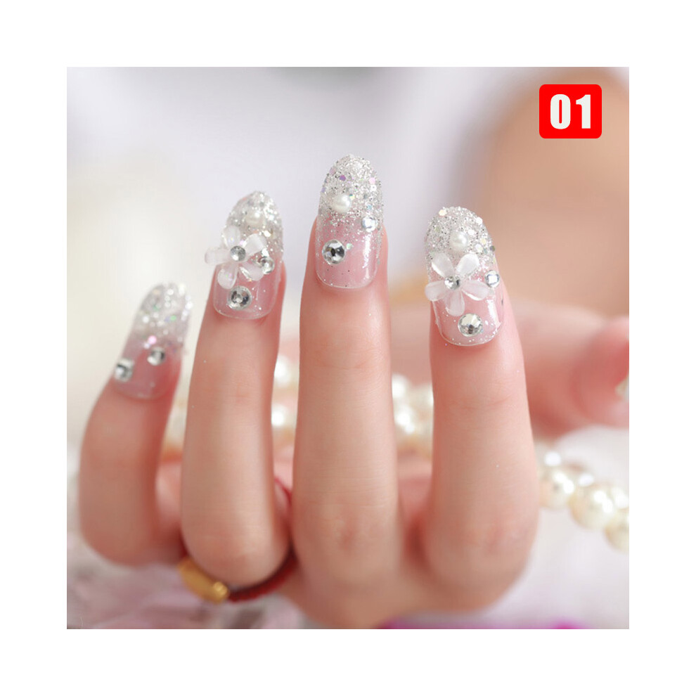 Dachuang Beauty (1) 24Pcs Asterism Fake Nails, Reusable For Manicure