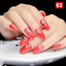(3) 24pcs Asterism Fake Nails, Reusable for Manicure