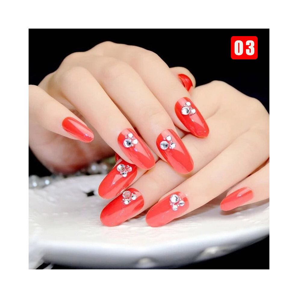 Dachuang Beauty (3) 24Pcs Asterism Fake Nails, Reusable For Manicure