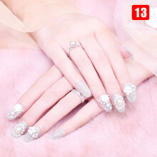 (13) 24pcs Asterism Fake Nails, Reusable for Manicure