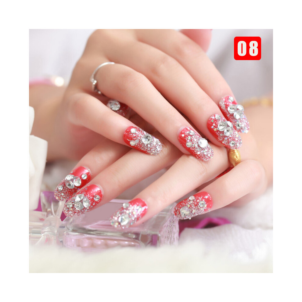 Dachuang Beauty (8) 24Pcs Asterism Fake Nails, Reusable For Manicure