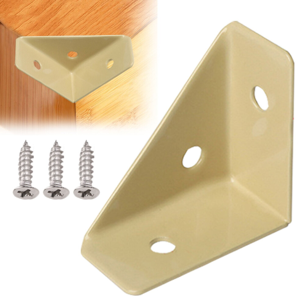 Triangular Corner Bracket Metal Corner Bracket Connector With Screws For Wooden Shelving Furniture | Bookshelf/Bed/Table/Cabinet/Desk 9097180836582