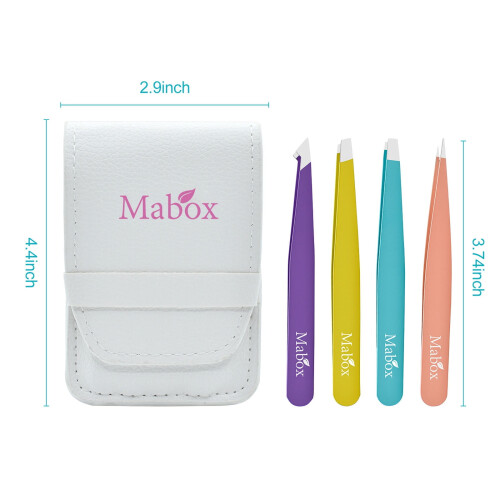 Stainless Steel Tweezers Set 4 Pcs 2