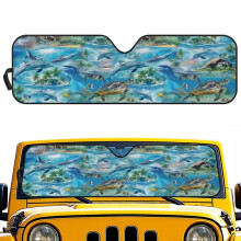 Foldable Windshield Sun Shade for Jeep (52.95x16.14"), Compatible with Wrangler, Gladiator, Renegade, FJ Cruiser