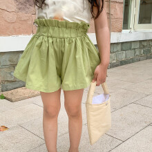 Shorts til piger Småbørn Børn Piger Mode Ensfarvet Sød Sommer Fritidsbukser Shorts