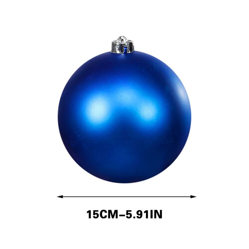 Blue Christmas Ball Ornament Plastic 5.9 inch 2