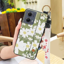 MOTO Edge 5G 2024 Phone Case – Waterproof, Kickstand, Wristband, Dirt-Resistant Silicone Cover with Flower Design & Ring