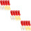 12Pcs Red Fire Extinguisher Holder Wall Mount with Strong Hooks 10