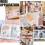 Blommönsterkartongpapper 24 ark 6x6 5