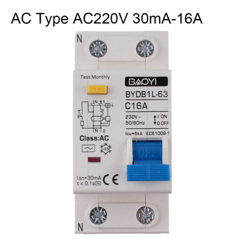 Interruttore differenziale Kairuite MCB RCCB RCD Tipo A/AC RCBO DPNL 2