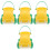 4Pcs Ergonomic Yellow Soft Rubber Sand Digging Toy Buckets 5