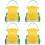 4Pcs Ergonomic Yellow Soft Rubber Sand Digging Toy Buckets 6