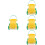 4Pcs Ergonomic Yellow Soft Rubber Sand Digging Toy Buckets 7