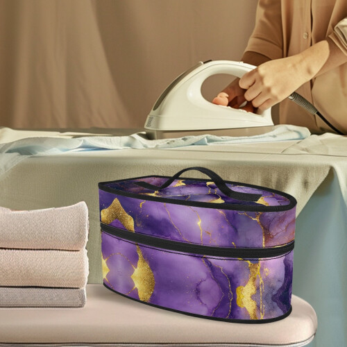 Portable Iron Organizer Marble Pattern Pattern Travel Steam Iron Case Protective Iron Accessories, Case Only 1