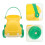 4Pcs Ergonomic Yellow Soft Rubber Sand Digging Toy Buckets 11