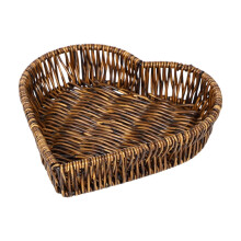 Valentine's Day Heart-Shaped Picnic Basket – Fruit Basket & Dining Tray for Families, Picnics, Camping, Gifts (Compatible with Standard Accessories)