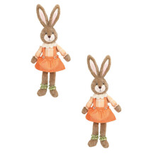 Rabbit Knitted Curtain Tiebacks Spring Easter Decor 2PCS