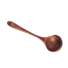 Wooden cooking spoons, Soup Spoon Ladle – Teak Wooden Serving Spoon, 12.4″ Handle
