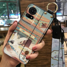 Silicone Phone Case Compatible with TCL 50LE/T510SPP – Anti-knock, Kickstand, Wristband, Ring Holder, Dust-resistant