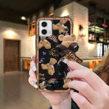 MOTO G 5G 2023 Phone Case – Waterproof, Dirt-Resistant, Anti-Knock Cartoon Silicone Case with Bear Pendant, Skin-Friendly Soft Back Cover