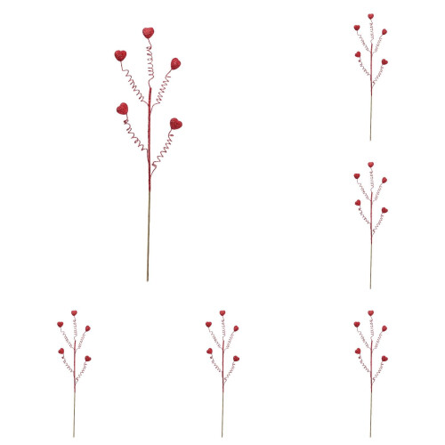 Valentine's Day Berry Floral Picks 6 pcs