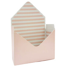 Valentine Envelope Flower Box – Red Paper Gift Box with