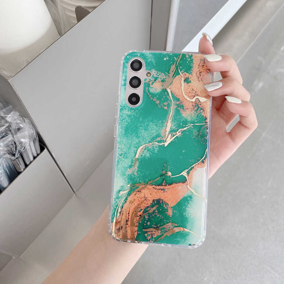 Compatible With Samsung Galaxy A16 5G Slim Marble Pattern Shockproof Tpu+Pc Bumper Case For Women & Girls 9401284748991