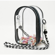 (Black, Hair ball rope) Clear Doll Storage Bag - Scratch Protection